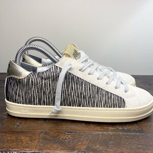P448 Women’s John Swing Sneakers Metallic Gold Black Cream Size EU 35